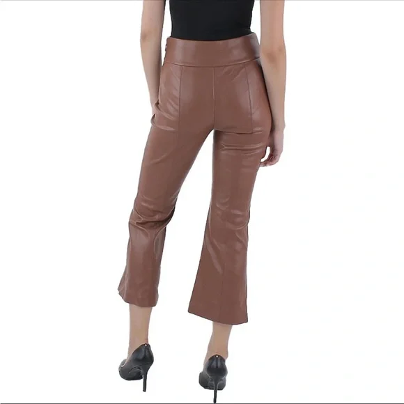 BCBGMaxAzria Faux Leather High Rise Flare Pants - Picture 2 of 4